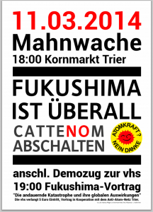 Fukushima-Mahnwache 11.03.2014 Trier